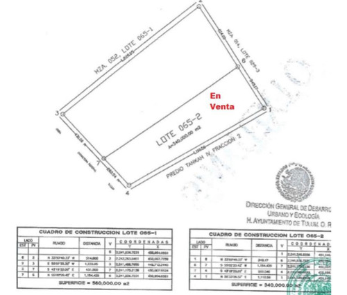 Terreno En Venta De 34 Hectáreas En Carretera Tulum Cobá, Tulum, Q, Roo