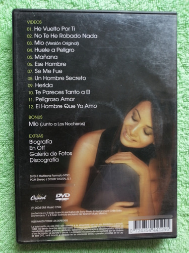 Eam Dvd Myriam Hernandez Huellas 12 Videos 2004 Grandes Hits