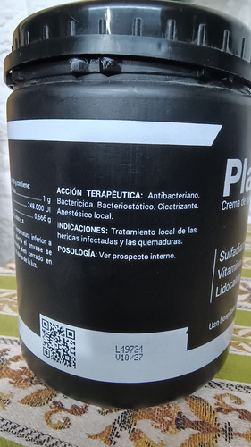 Crema Platsul A Sulfadiazina De Plata. (Usado)