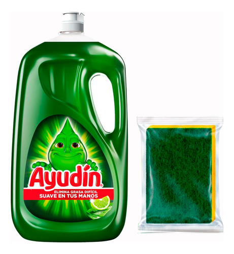 Lavavajillas Ayudin Limón Y Sabila 2.6 L + Mini Esponja