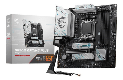 Placa madre Msi B650m Gaming Plus Wifi Am5 B650 Matx Ddr5 negra