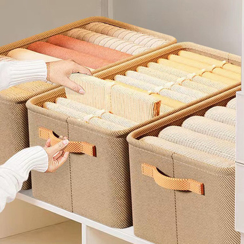 Set 6 Cajas Organizadoras Plegables Cestas Almacenaje Tela