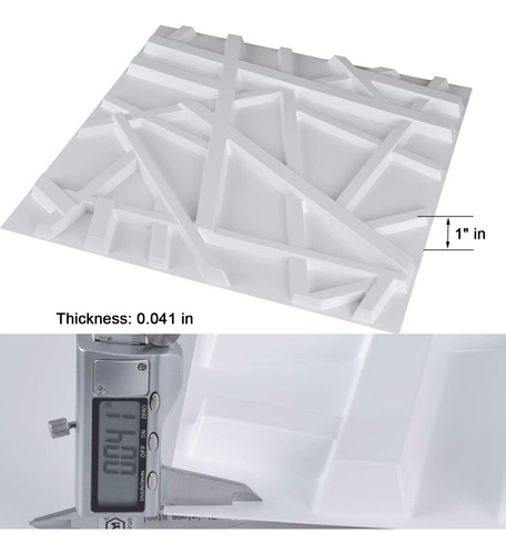 Art3d Panel De Pared De Pvc 3d Blanco Mate