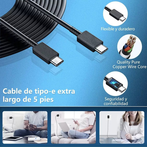 Cargador 45w Tipo C Carga Súper Rápida Para Samsung Galaxy Note10 Note20 A15 A16 A34 A32 A35 A55 A54 M15 S22 S23 S24 S25 Ultra Compatible Con Iphone15 16 Con Cable De Tipo-c A Tipo-c Veegross