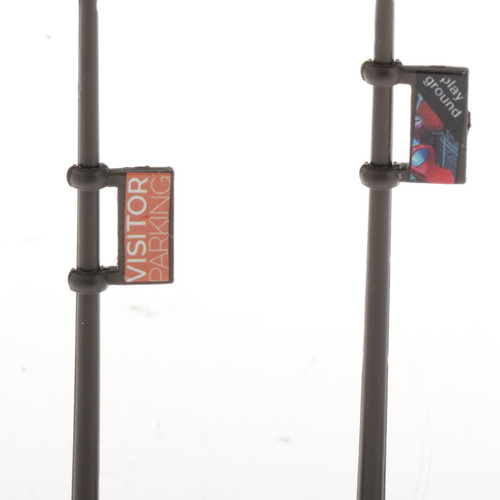 4 Juego De 6 Postes De Escala 1/87 Para Maquetas De 4 Piezas