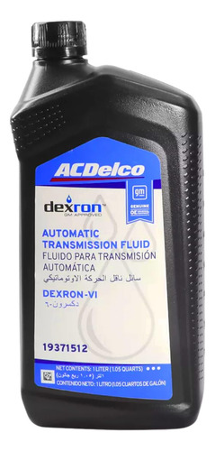 Aceite Para Transmisión Automática Acdelco Atf Dexron Vi 1l