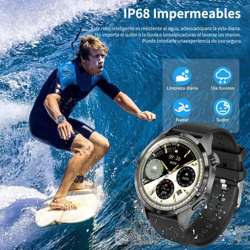 Watch Gt4 Gps Reloj Inteligente Hombres Llamada For Huawei Color De La Correa Black Steel