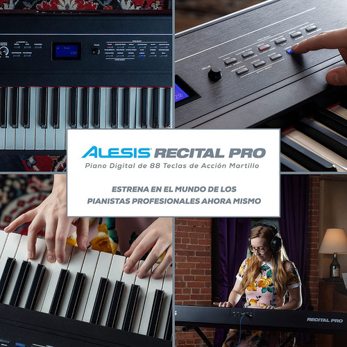 Piano Electrico Alesis Recital Pro Digital Con 88 Teclas