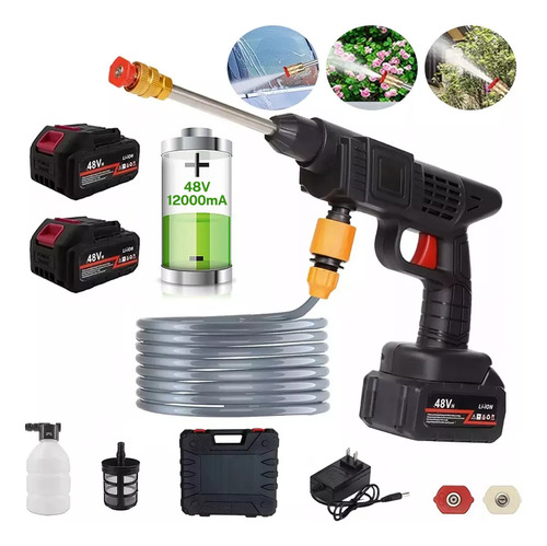 Hidrolavadora eléctrica GOMITA Con 2 batería Hidrolavadora Eléctrica Hidrolavadora Electrica Pistola negro de 260W con 35bar de presión máxima 220V - 60Hz