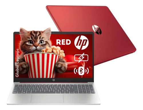 Laptop HP 15-fd0083wm 15.6 Pentium N200 4gb RAM 128gb SSD Ufs W11 Rojo