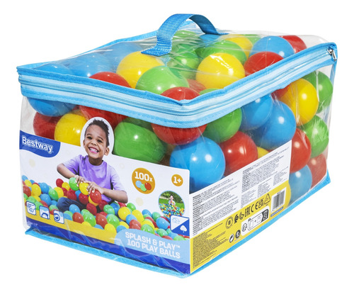 Paquete De Pelotas De Plástico Para Alberca Bestway 100 Pzs