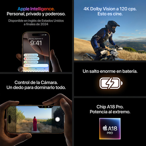 Apple iPhone 16 Pro (128 Gb) - Titanio Blanco Esim