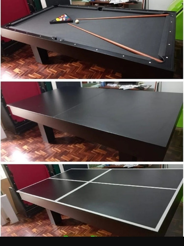 Mesa De Billar 3 En 1 De 1,80 Cm Plegable O Fijo Para Depa
