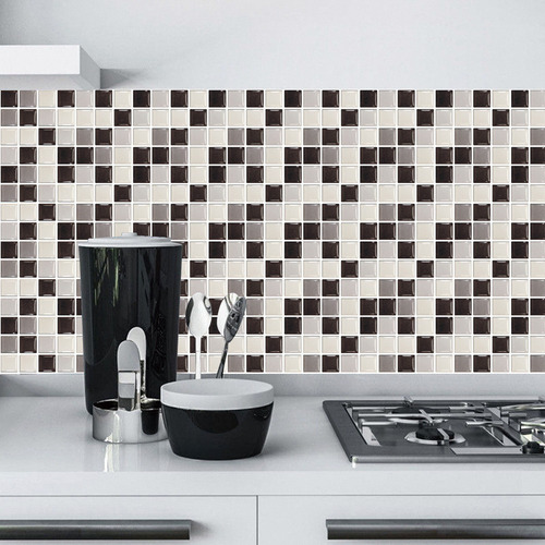 A 10pcs Papel Tapiz De Azulejos Mosaico Pegatinas Coina .