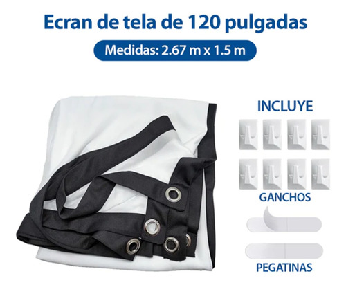 Proyector Smart Sd500 Fullhd + Pantalla Ecran 100 Pulgadas
