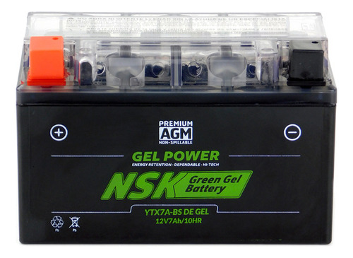 Batería Nsk De Gel Ytx7a Para Vento Phantom 150 Zx