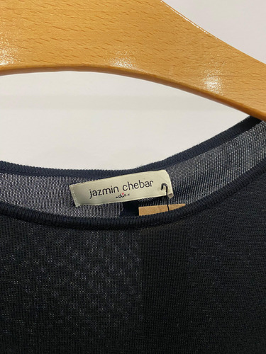 Sweater Jazmin Chebar Negro Finito Larguito Talle 1 No Rapso (Usado)