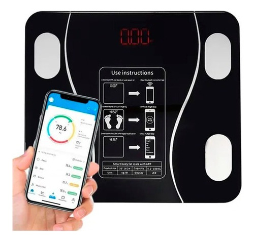 Balanza Digital Inteligente Bluetooth: Peso, Grasa, Imc