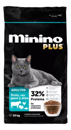 Alimento seco Minino Plus gato adulto 10kg