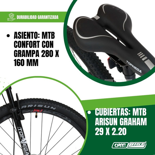 Bicicleta Topmega Sunshine Rodado 29 Aluminio 21 Cambios Blanco M