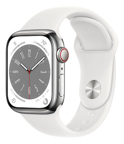 Apple Watch Series 8 45 Mm Acero Inox. Plata Wifi Plata Deportivo Blanco Plata (Reacondicionado)