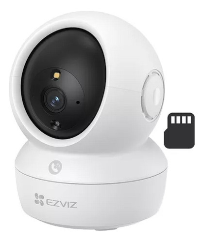 Ezviz H6C PRO 2K 128GB Cámara de seguridad WIFI 3MP Con Visión Panorámica 360° Seguimiento Inteligente Para Uso Interior con Micro SD de 128GB Con Audio de Bidireccional