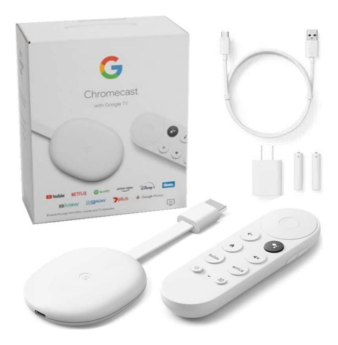 Chromecast with Google TV de voz 4ª generación 4K 8GB snow con 2GB de memoria RAM