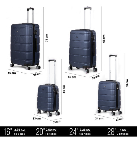 Juego 4 Maletas De Viaje Rigidas Bolsas De Viaje Ruedas 360