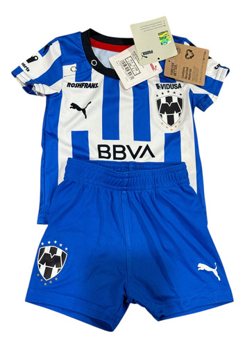 Kit Conjunto Jersey Puma De Rayados De Monterrey Niños