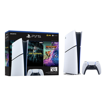 Playstation 5 Slim Digital + Ratchet & Clank Y Returnal Color Blanco Playstation 5 Slim Digital + Ratchet & Clank Y Returnal Color Blanco