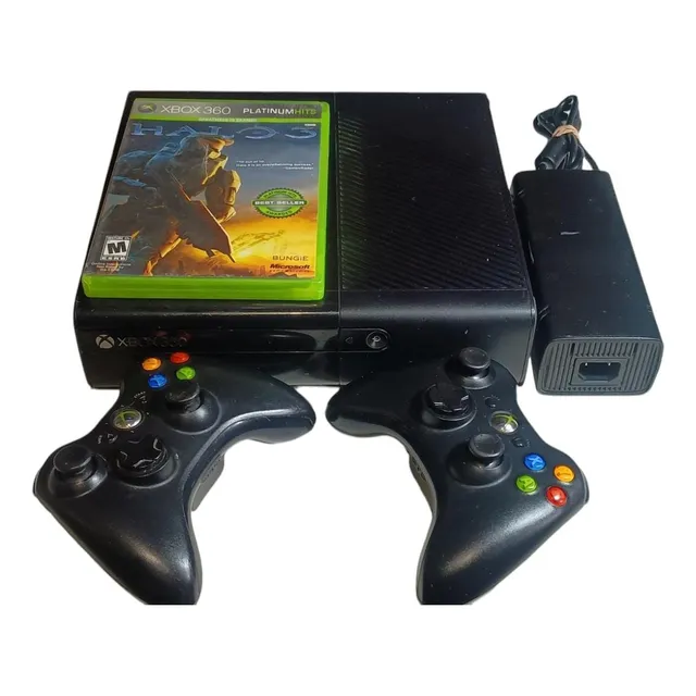 Xbox 360 Slim Sin Chip+2controles+1 Juego Original De Regalo Negro (Reacondicionado)