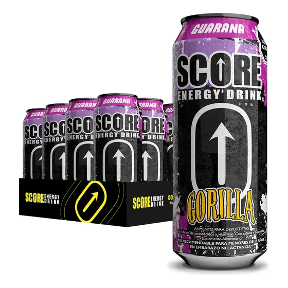 Bebida Energética Score Gorilla Pack 12 Latas, 500ml