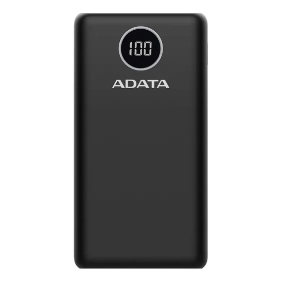 Adata Power Bank Cargador Portatil Celular Digital 20000mah Color Negro