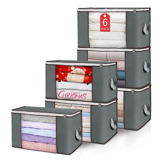 Bolsa Almacenaje Multiusos 6-pack Plegable Cobijas Edredón Shopilinc ITEM 23 Color Grs