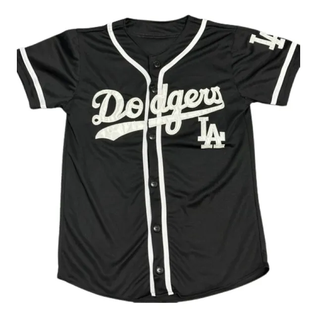 Jersey Casaca Dodgers Negro Cinta Beisbol