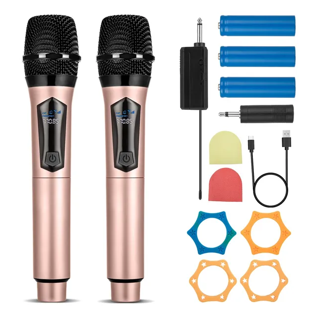 Micrófono Inalámbrico Para Karaoke Dinámico 2pcs Profesional
