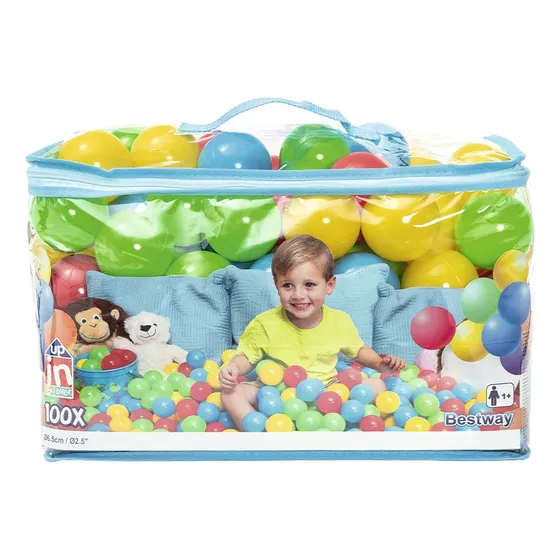 Paquete Pelotas De Plástico Para Alberca 100 Pz Bestway Varios