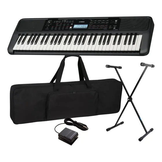 Kit De Teclado Musical Yamaha Psr E383 De 61 Teclas Con Soporte