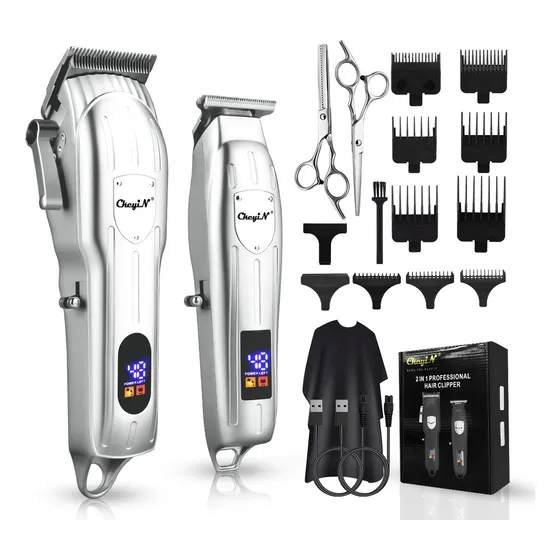 CkeyiN Kit Maquina Cortadoras Cabello Barberia Trimmer Profesional Maquina Para Cortar Pelo kit de viaje bateria recargable