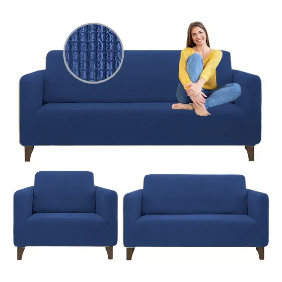 Funda Cubre Sillones Sala Sofá Protector Ajustable 3pz