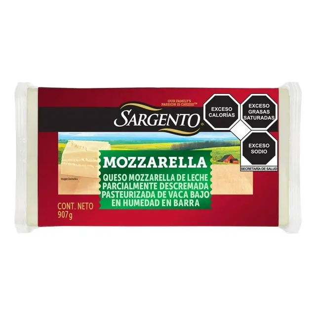 Barra De Queso Mozzarella Sargento 900 Gramos