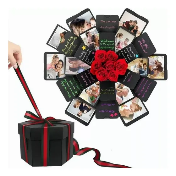 Diy Caja Explosion Con Forma Hexagonal Para Regalo Sopresa