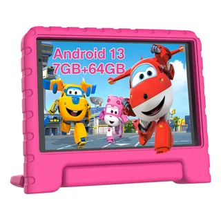 Oangcc 2024 Tablet Niños 7 Pulgadas Android 13 Tablet 7(4+3)gb Ram+64gb Rom(tf 1tb) Wifi 6 Google Gms Bt 5.0 Control Parental Kids Space Dual Camera Gps Funda Para Tableta A Prueba De Nihos Rosa Oangcc 2024 Tablet Niños 7 Pulgadas Android 13 Tablet 7(4+3)gb Ram+64gb Rom(tf 1tb) Wifi 6 Google Gms Bt 5.0 Control Parental Kids Space Dual Camera Gps Funda Para Tableta A Prueba De Nihos Rosa