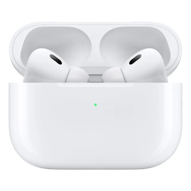Auriculares in-ear inalámbricos Bluetooth Airpods Pro 2nd generation MTJV3AM/A blanco con luz verde lima - Distribuidor Autorizado