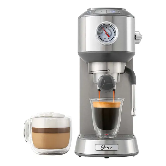 Cafetera Compacta De Espresso Oster® Bvstem7200 Color Gris
