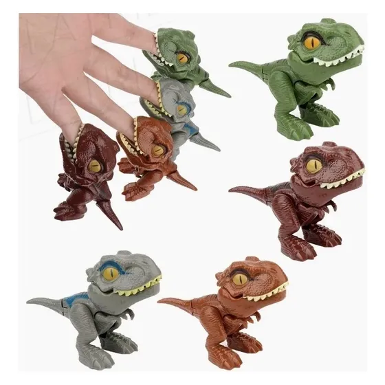 Paquete De 4 Juguetes Dinosaurios Que Se Muerden Los Dedos
