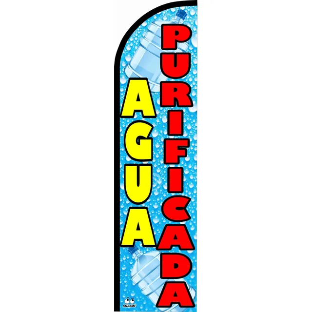 Bandera Publicitaria 3.5mts Agua Purificada #101