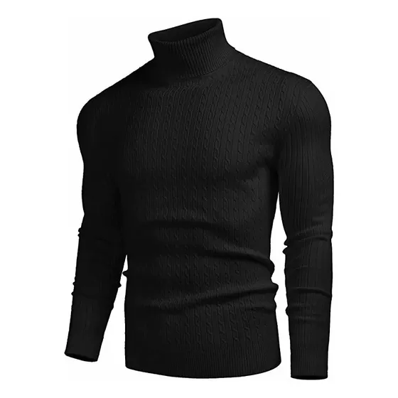 Sweater Cuello Alto Moda Hombre Invierno Tortuga